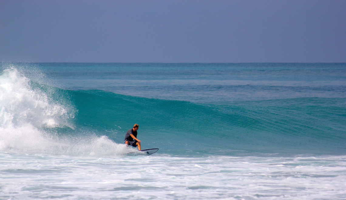 Surfing Apple Bay Tortola BVI